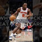 THIS IS WHY The Knicks Beat The Wizards