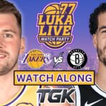 LA Lakers vs Brooklyn Nets | Watch Along + Play by play Reactions | LUKA LIVE
