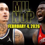 Milwaukee Bucks vs New Orleans Pelicans Full Game Highlights – February 4, 2026 | NBA Season