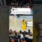 LeBron gave Savannah a kiss mid game 😂❤️ (via @LADE24)