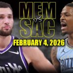Memphis Grizzlies vs Sacramento Kings Full Game Highlights – February 4, 2026 | NBA Season