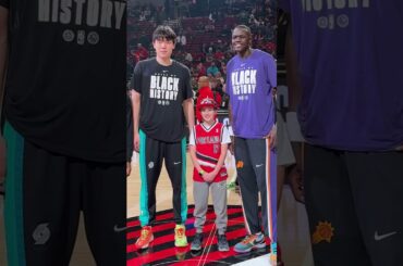 Khaman Maluach 🤝 Yang Hansen #shorts | Phoenix Suns