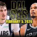 San Antonio Spurs vs Dallas Mavericks Full Game Highlights – February 5, 2026 | NBA Season