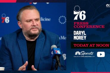Sixers Daryl Morey NBA trade deadline press conference | Today at noon