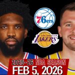 (LIVE) Luka Doncic vs Joel Embiid | Philadelphia 76ers vs Los Angeles Lakers NBA Live Stream