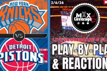 🔴LIVE - New York Knicks vs Detroit Pistons - Play-By-Play & Reactions (2/6/26)