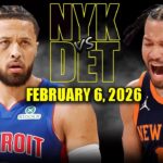 New York Knicks vs Detroit Pistons Full Game Highlights – February 6, 2026 | NBA Season