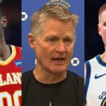 Steve Kerr reacts to Jonathan Kuminga & Buddy Hield trade for Kristaps Porzingis