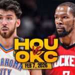 Houston Rockets vs Oklahoma City Thunder Full Game Highlights | Feb 7, 2026 | FreeDawkins