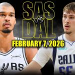 San Antonio Spurs vs Dallas Mavericks Full Game Highlights – February 7, 2026 | NBA Season