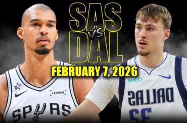 San Antonio Spurs vs Dallas Mavericks Full Game Highlights – February 7, 2026 | NBA Season