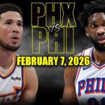 Phoenix Suns vs Philadelphia 76ers Full Game Highlights – February 7, 2026 | NBA Season