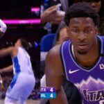 Jaren Jackson Jr scores first 2 buckets in Jazz debut over former Griz Desmond Bane 😂