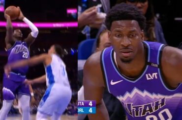 Jaren Jackson Jr scores first 2 buckets in Jazz debut over former Griz Desmond Bane 😂