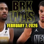 Brooklyn Nets vs Washington Wizards Full Game Highlights – February 7, 2026 | NBA Season