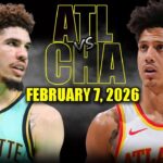 Atlanta Hawks vs Charlotte Hornets Full Game Highlights – February 7, 2026 | NBA Season