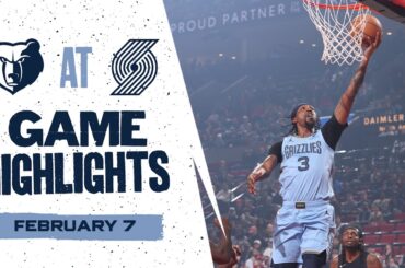 Memphis Grizzlies Highlights vs. Portland Trail Blazers