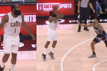 James Harden step back 3 for first bucket in Cavs debut vs Kings 🔥
