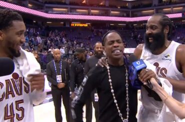 James Harden and Donovan Mitchell score 32pts in 4th and Travis Scott was hyped 😂