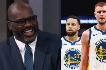 Shaq laughs at the Warriors trading for Kristaps Porzingis - Inside the NBA
