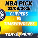 Clippers vs. Timberwolves NBA Betting Odds & Picks, 2/8/26 | Night Moves Show