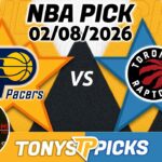 Indiana Pacers vs. Toronto Raptors Pick 2/8/26 NBA Pick Prediction