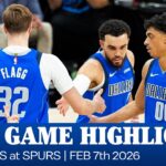 Mavericks Highlights at San Antonio Spurs | February 7, 2026