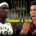Toronto Raptors vs Indiana Pacers Full Game Highlights – February 8, 2026 | NBA Season