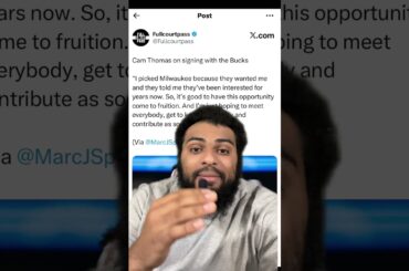 BREAKING! The real reason why cam Thomas signed with the Milwaukee bucks 👀