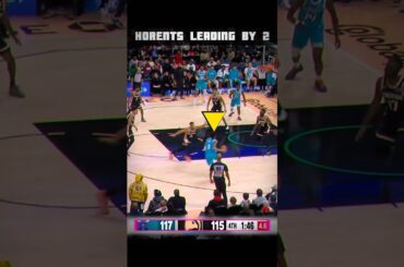 LaMelo to Bridges to Knuppel in Final Seconds 👌 Hornets vs Hawks #nba #shorts