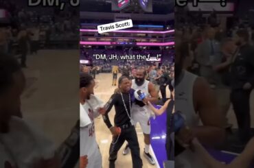 Travis Scott crashing the postgame Cavaliers interview 😭 (via @jharden13/TT)