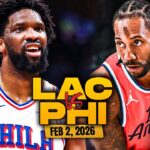 Los Angeles Clippers vs Philadelphia 76ers Full Game Highlights | Feb 2, 2026 | FreeDawkins