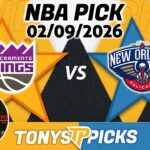 Sacramento Kings vs New Orleans Pelicans Pick 2/9/26 NBA Pick Prediction