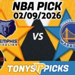 Memphis Grizzlies vs Golden St Warriors Pick 2/9/26 NBA Pick Prediction
