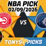 Atlanta Hawks vs Minnesota Timberwolves Pick 2/9/26 NBA Pick Prediction
