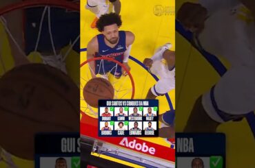 GUI SANTOS tá jogando DEMAIS! 🇧🇷  Hoje tem Grizzlies x Warriors AO VIVO na NBA Brasil! #shorts #NBA
