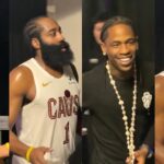 James Harden, Travis Scott, Donovan Mitchell Immediately After Cavs Debut And Win Against Kings