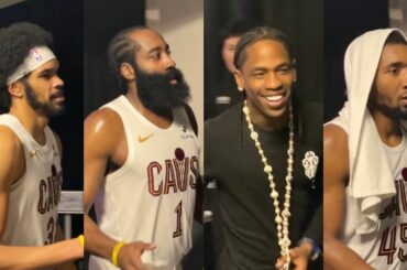 James Harden, Travis Scott, Donovan Mitchell Immediately After Cavs Debut And Win Against Kings