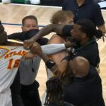 Naz Reid and Mo Gueye FIGHT and both get ejected 😳