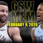 Golden State Warriors vs Memphis Grizzlies Full Game Highlights – February 9, 2026 | NBA Season