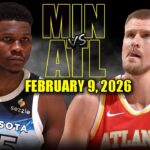 Minnesota Timberwolves vs Atlanta Hawks Full Game Highlights – February 9, 2026 | NBA Season