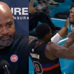 JB Bickerstaff says Hornets crossed the line during huge fight with Pistons 👀