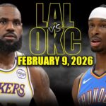 Los Angeles Lakers vs Oklahoma City Thunder Full Game Highlights – February 9, 2026 | NBA Season