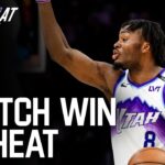 CLUTCH BUCKET TO WIN vs HEAT 😳🌴 | UTAH JAZZ
