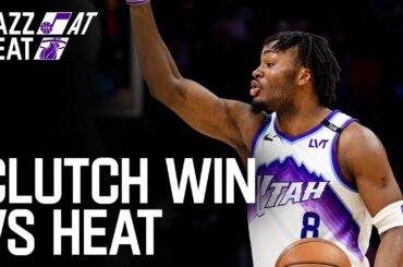 CLUTCH BUCKET TO WIN vs HEAT 😳🌴 | UTAH JAZZ
