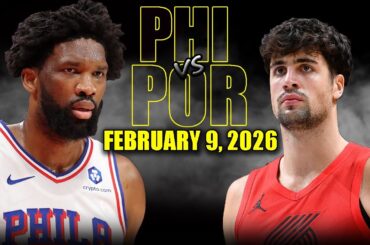 Philadelphia 76ers vs Portland Trail Blazers Full Game Highlights – February 9, 2026 | NBA Season