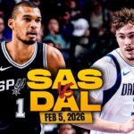 San Antonio Spurs vs Dallas Mavericks Full Game Highlights | Feb 5, 2026 | FreeDawkins