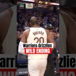 Chaos to end Warriors vs Grizzlies 😧