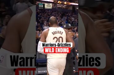 Chaos to end Warriors vs Grizzlies 😧