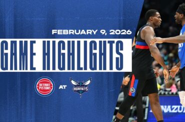 Detroit Pistons Snap Charlotte Hornets Win Streak with Road Victory | Game Highlights | 02.09.26